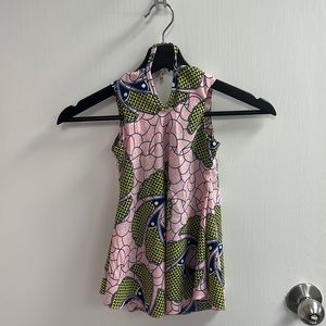 RMB Couture Girl’s Pink Patterned Dress (3490)